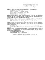 Đề thi HSG Hóa 8 - 2