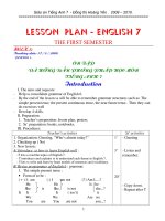 GIAO AN ANH 7 -CẢ NĂM. HUYỆN LANG GIANG