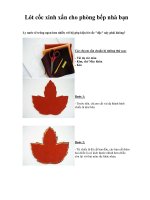 Lót cốc xinh xắn cho phòng bếp nhà bạn doc