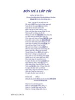 Bốn mùa lớp tôi( thơ Nguyễn Ngọc Tiến)