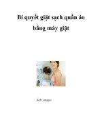 Bí quyết giặt sạch quần áo bằng máy giặt pdf