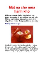 Mặt nạ cho mùa hanh khô doc