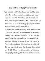 Cấu hình và sử dụng Wireless Router- P1 pptx