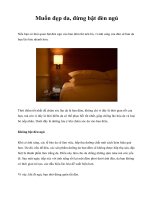 Muốn đẹp da, đừng bật đèn ngủ pdf