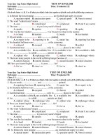 KT 15 phut lan 3 grade 11