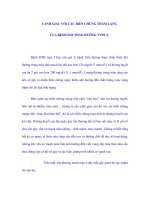 CẢNH GIÁC VỚI CÁC BIẾN CHỨNG THẦM LẶNG CỦA BỆNH ĐÁI THÁO ĐƯỜNG TYPE 2 pdf