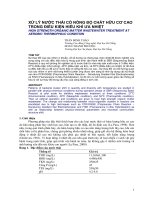 XỬ LÝ NƯỚC THẢI CÓ NỒNG ĐỘ CHẤT HỮU CƠ CAO TRONG ĐIỀU KIỆN HIẾU KHÍ ƯA NHIỆT pdf