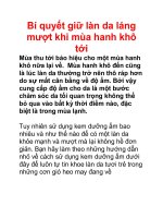 Bí quyết giữ làn da láng mượt khi mùa hanh khô tới pps