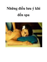 Những điều lưu ý khi đến spa pptx