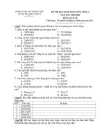 Đề thi HSG môn Sử huyện Bình Xuyên