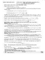 DAP AN + DE THI THU DH DONG SON 1, 2010