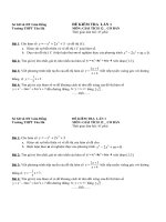 Bài kiểm tra giải tích 12 chương 1