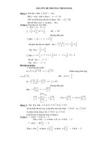 Chuyên đề PHƯƠNG TRÌNH HÀM