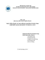 THỰC TIỄN VỀ ĐẦU TƯ THAY ĐỔI DÂY CHUYỀN KỸ THUẬT CÔNG NGHỆ MỚI TẠI HOA SEN GROUP TỪ NĂM 2011 - 2013