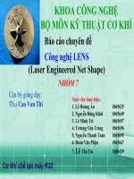 Báo cáo chuyên đề Công nghệ LENS pot