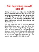 Nên hay không mua đồ sale off ppt