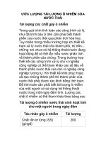 ƯỚC LƯỢNG TẢI LƯỢNG Ô NHIỄM CỦA NƯỚC THẢI ppsx