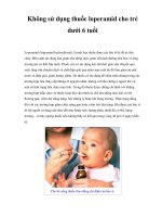 Không sử dụng thuốc loperamid cho trẻ dưới 6 tuổi pptx