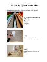 Làm rèm cửa độc đáo làm từ vải dạ doc