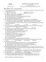 Đề thi thử đại học môn Hóa mã 015 doc