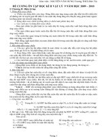 ĐỀ CƯƠNG ÔN TẬP HỌC KÌ II VẬT LÍ 9 HỌC KÌ II NĂM HỌC 2009-2010