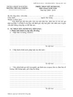 Phiếu đánh giá xếp loại CC VC cuối năm đối với giáo viên