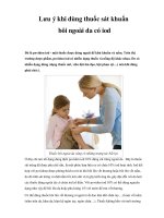 Lưu ý khi dùng thuốc sát khuẩn bôi ngoài da có iod pps