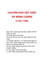 CHUYỂN HOÁ VẬT CHẤT VÀ NĂNG LƯỢNG (133-149) pptx