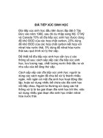 ĐIÃ TIẾP XÚC SINH HỌC pptx