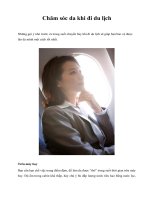 Chăm sóc da khi đi du lịch pptx