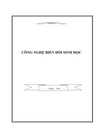CÔNG NGHỆ BIẾN ĐỔI SINH HỌC pdf