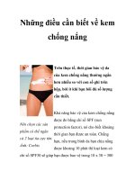 Những điều cần biết về kem chống nắng doc