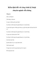 Kiểm định đối với công trình kỹ thuật chuyên ngành viễn thông potx