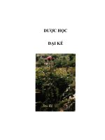 DƯỢC HỌC - ĐẠI KẾ docx