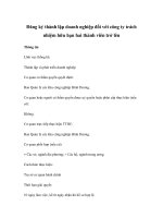 Đăng ký thành lập doanh nghiệp đối với công ty trách nhiệm hữu hạn hai thành viên trở lên pps