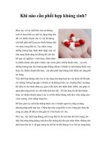 Khi nào cần phối hợp kháng sinh? pptx