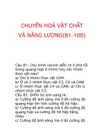 CHUYỂN HOÁ VẬT CHẤT VÀ NĂNG LƯỢNG(81-100) potx