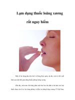 Lạm dụng thuốc loãng xương rất nguy hiểm pdf