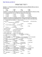 Đề tham khảo TN Anh_2010 số 11