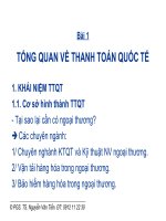 Bài 1 TỔNG QUAN VỀ THANH TOÁN QUỐC TẾ doc