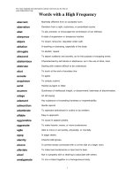 words with a high frequency