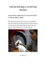 Chữa khó khởi động xe vào buổi sáng mùa đông ppt