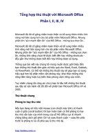 Tổng hợp thủ thuật với Microsoft Office   Phần I, II, III, IV