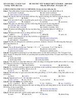 Đề thi thử TNTHPT trường Bảo Lâm Lâm Đồng