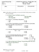ĐỀ KIỂM TRA MÔN TOÁN LỚP 5 CUỐI NĂM