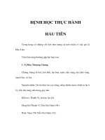 BỆNH HỌC THỰC HÀNH - HẦU TIÊN potx