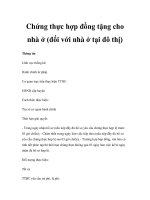 Chứng thực hợp đồng tặng cho nhà ở (đối với nhà ở tại đô thị) pptx