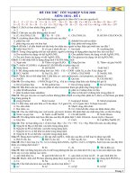 đề thi thử TN THPT môn hóa