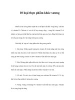 10 loại thực phẩm khỏe xương ppt