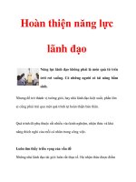 Hoàn thiện năng lực lãnh đạo pdf